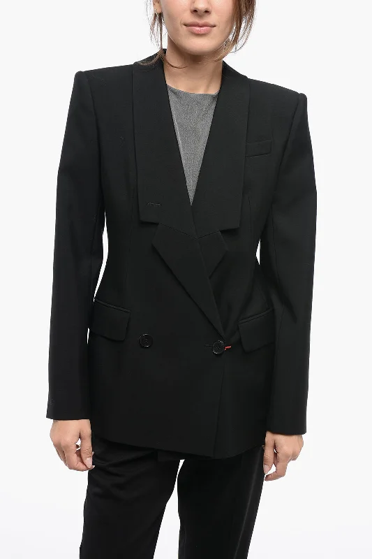 women's coats for those who seek both warmth and flairAlexander Mcqueen Double-Breasted Slim Fit Wool Blazer