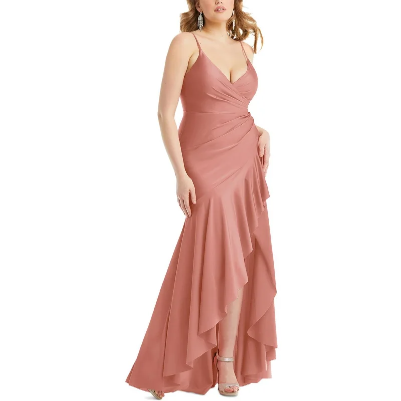 Trumpet DressCynthia & Sahar Womens Ruffled  Evening Dress