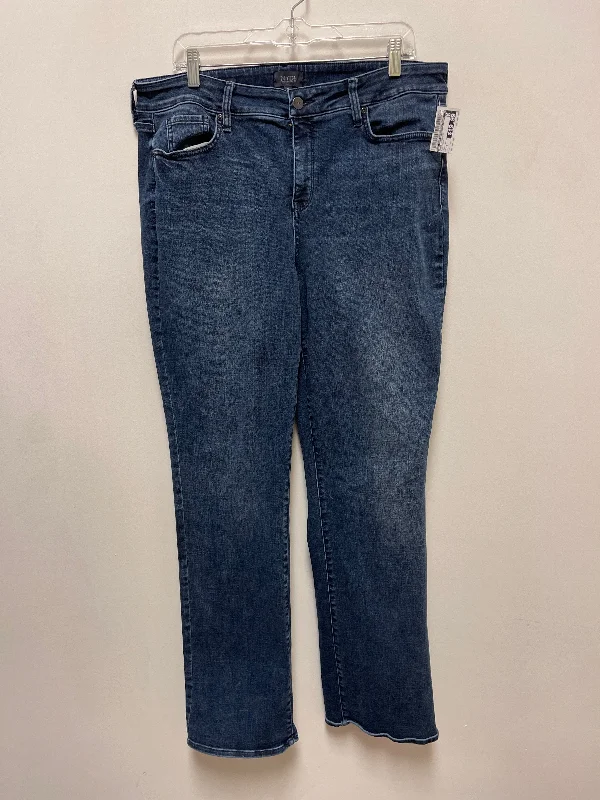 women's denim jeans with button-fly closureJeans Straight By Not Your Daughters Jeans In Blue Denim, Size: 14