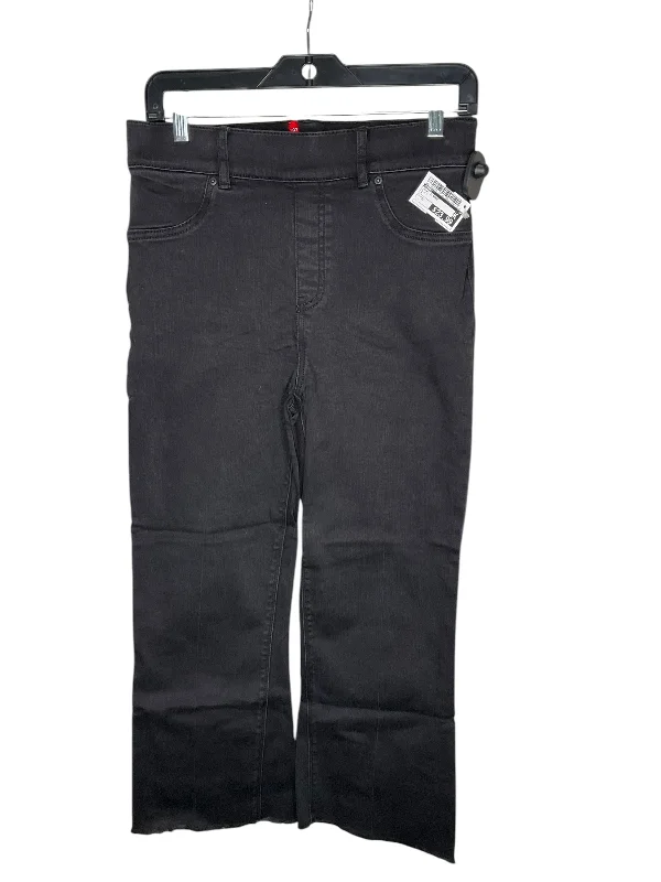 women's distressed denim jeans with holesJeans Flared By Spanx In Black, Size: M