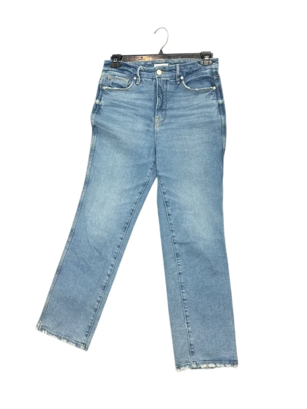 women's high-ankle denim jeansJeans Straight By Good American In Blue Denim, Size: 8