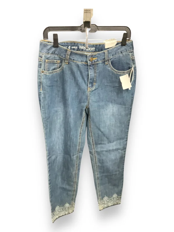 women's denim jeans for pear-shaped bodiesJeans Cropped By Westport In Blue Denim, Size: 4