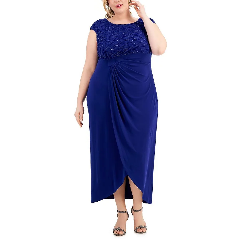 women's travel dressesConnected Apparel Womens Plus Knit Glitter Evening Dress