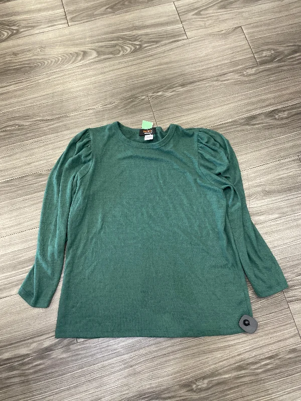 women's tops for bridal showers and baby showersTop Long Sleeve By Renee C In Green, Size: 1x