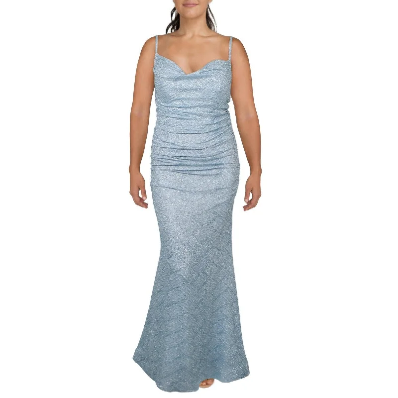 Wrap DressB. Darlin Womens Plus Glitter Long Evening Dress