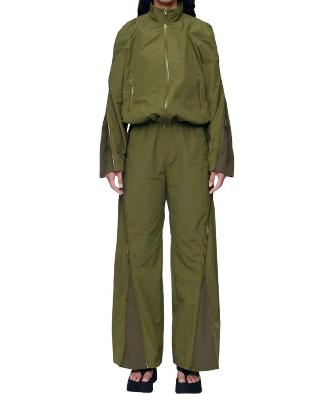 parkas for womenZipper Bungy Jacket In Khaki