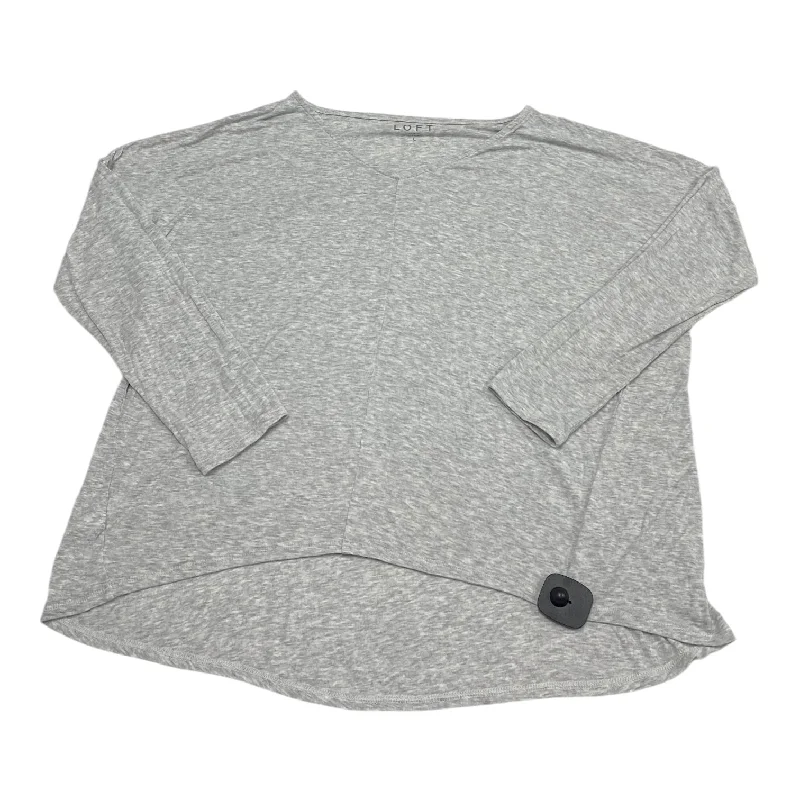 chic women's tops for everyday wearTop Long Sleeve By Loft In Grey, Size: L