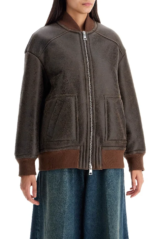 women's wool coatsBlancha Shearling Bomber Jacket