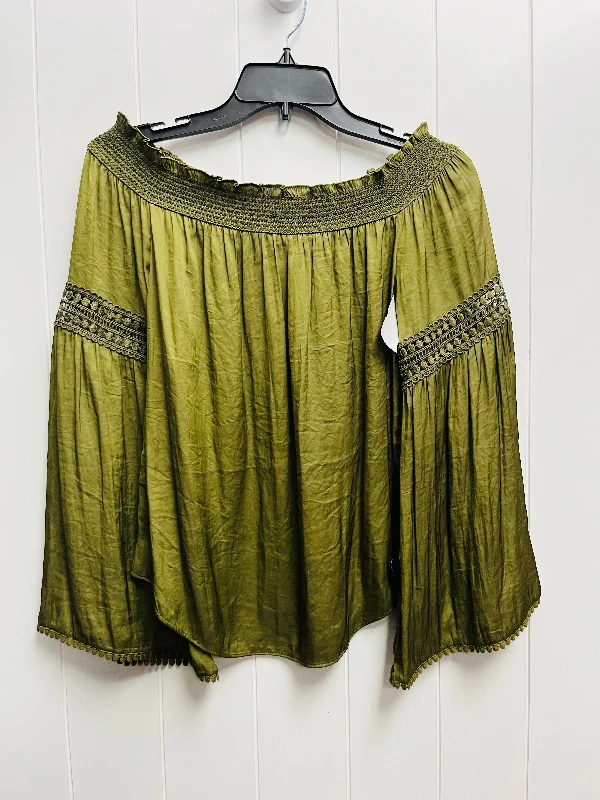 breathable women's tops for summerTop Long Sleeve By White House Black Market In Green, Size: Xs