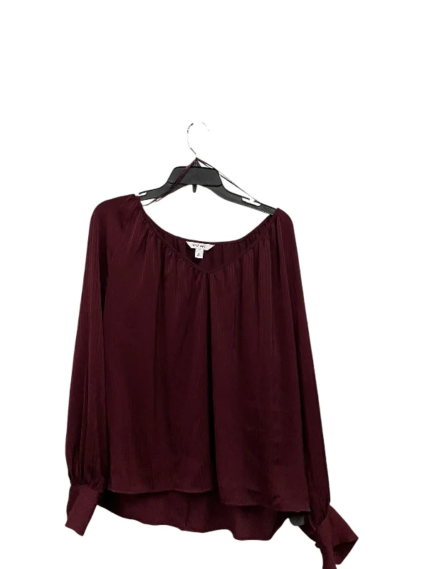 women's tops for those who want to add a pop of color to their outfitsTop Long Sleeve By Nine West In Purple, Size: L