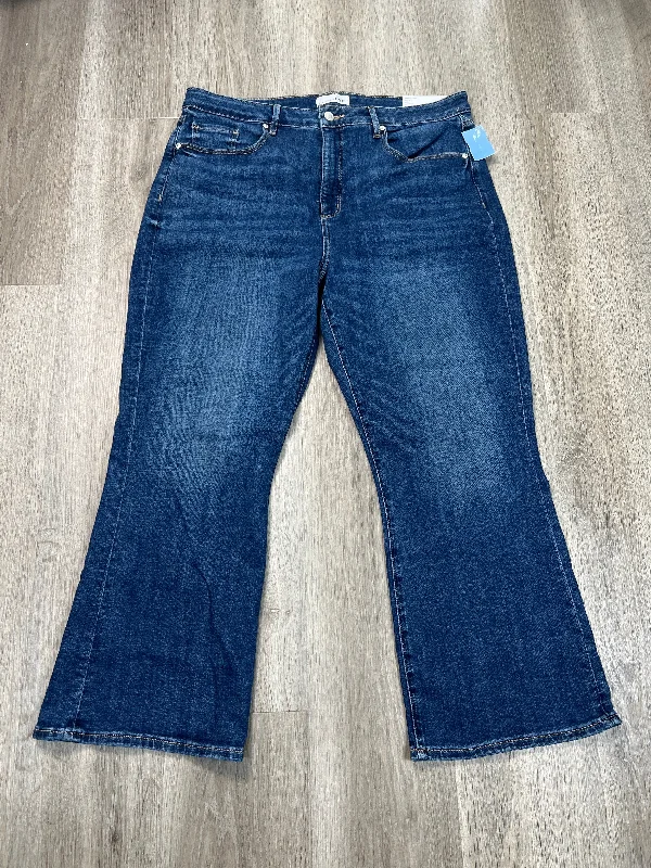 women's denim jeans for winterJeans Cropped By Loft In Blue Denim, Size: 16