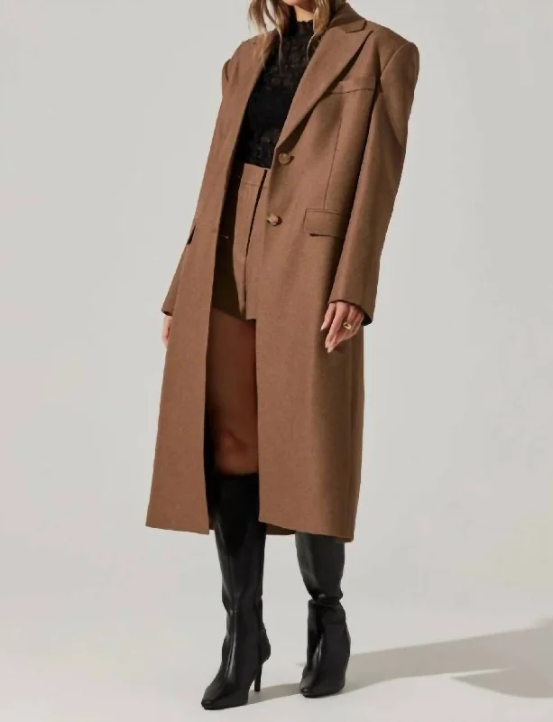 women's coats for casual FridaysBrylee In Walnut