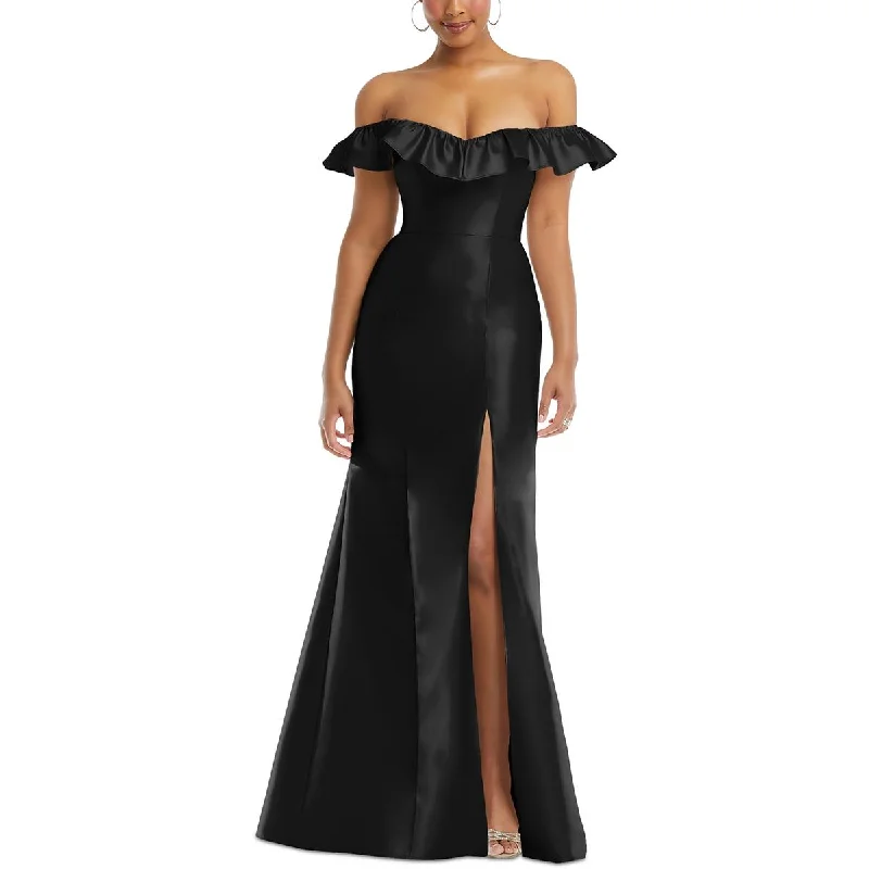 Sheath DressAlfred Sung Womens Ruffled  Evening Dress