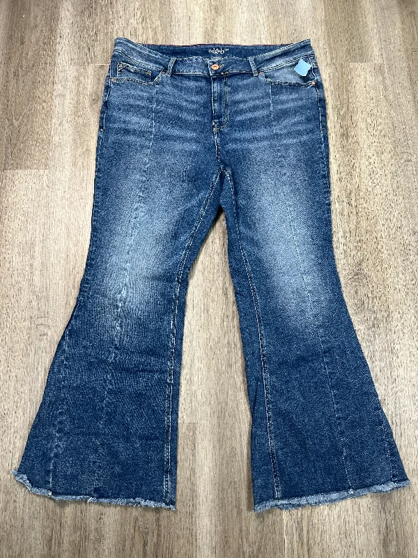 women's denim jeans with spandexJeans Flared By EDGERLY In Blue Denim, Size: 22