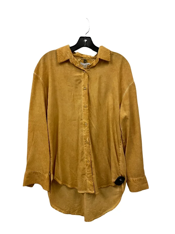 women's tops with embroidery detailsTop Long Sleeve By Cupio In Yellow, Size: S