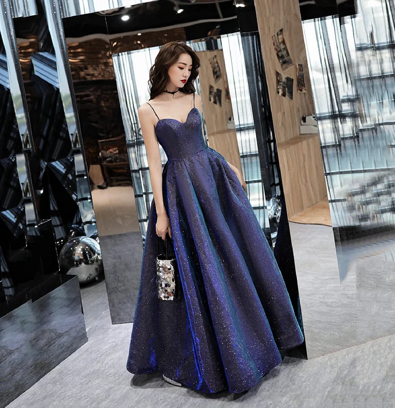 women's smart casual dressesSimple satin long prom dress A line evening gown  10110