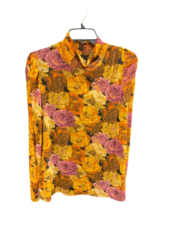 women's tops that offer a perfect blend of style, comfort, and affordabilityTop Long Sleeve Basic By Jane And Delancey In Floral Print, Size: Xl