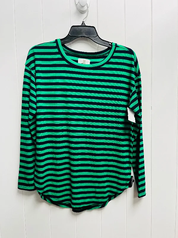 trendy women's topsTop Long Sleeve By Lou And Grey In Green, Size: Xs