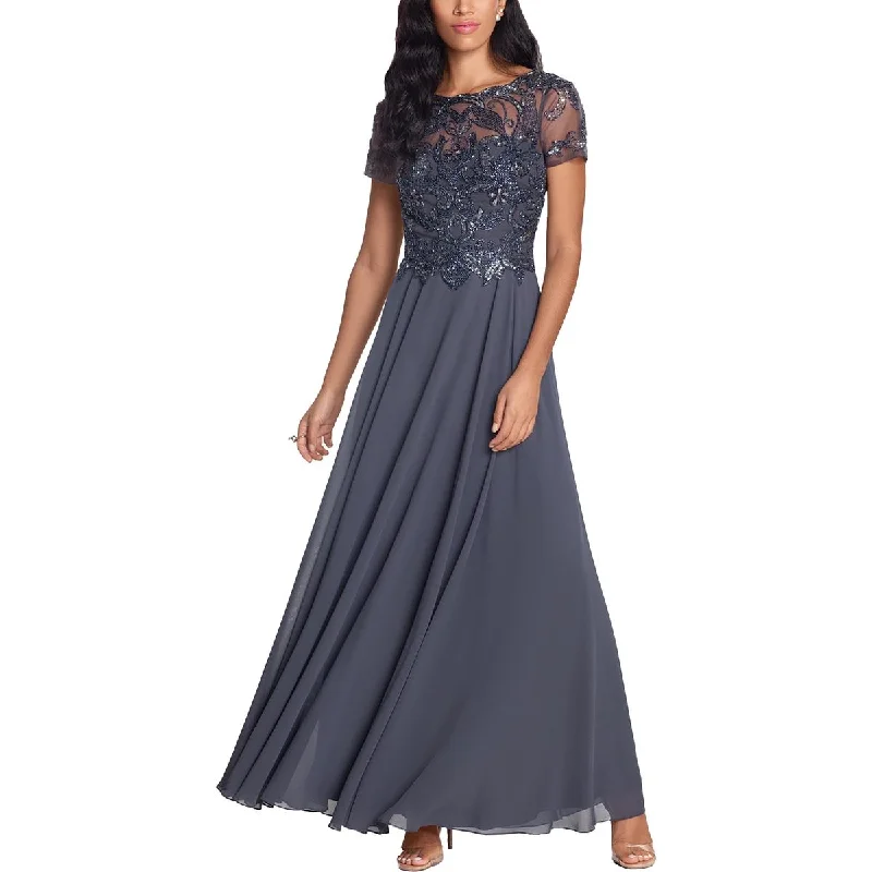 Body-Hugging DressXscape Womens Petites Chiffon Beaded Evening Dress