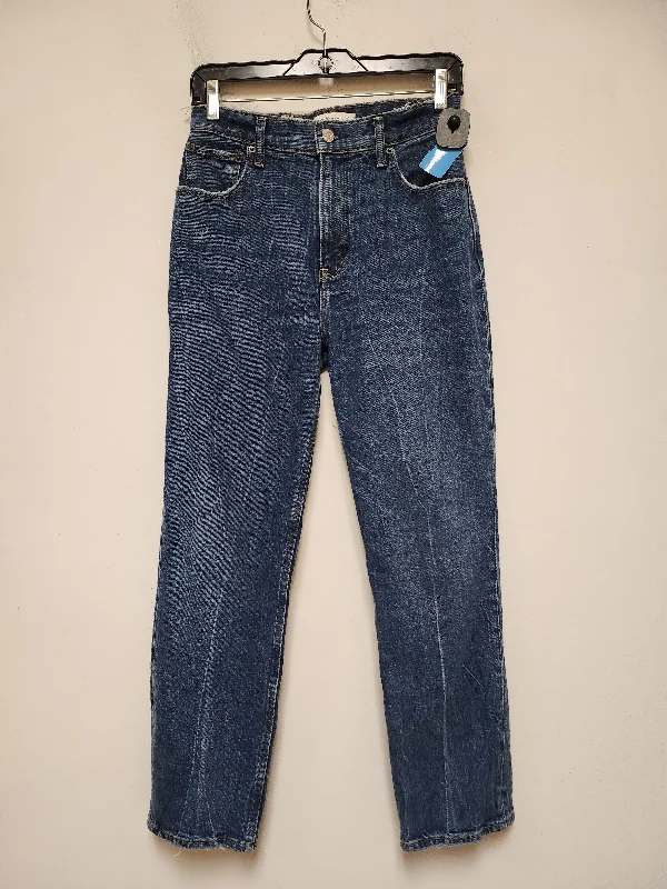 women's short denim jeansJeans Straight By Abercrombie And Fitch In Blue Denim, Size: 4