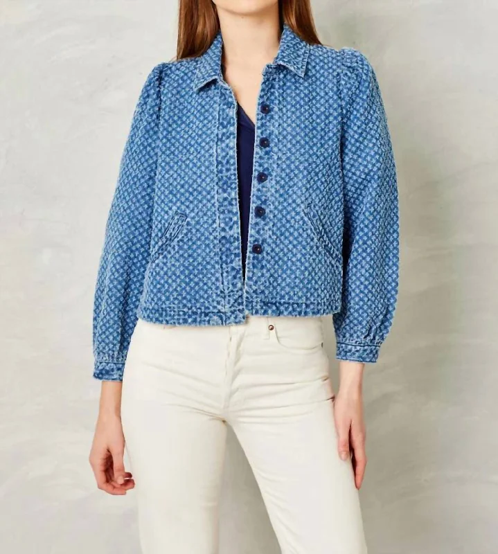 elegant women's coatsColby Jacket In Rodeo Denim