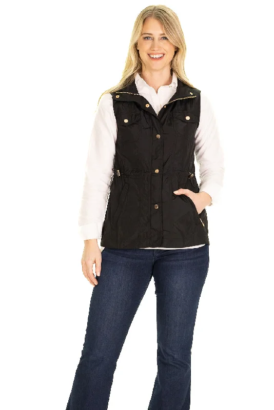 women's coats for layeringThe Sumner Vest in Black Nylon