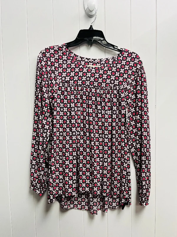 women's tops for those who love to dress up their casual looks with stylish topsTop Long Sleeve By Loft In Purple, Size: Xs