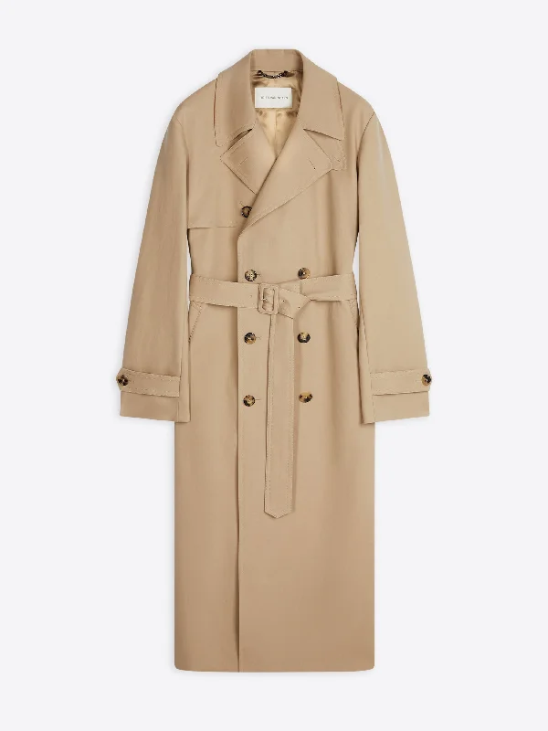 women's coats with cinched waistsCotton trench coat