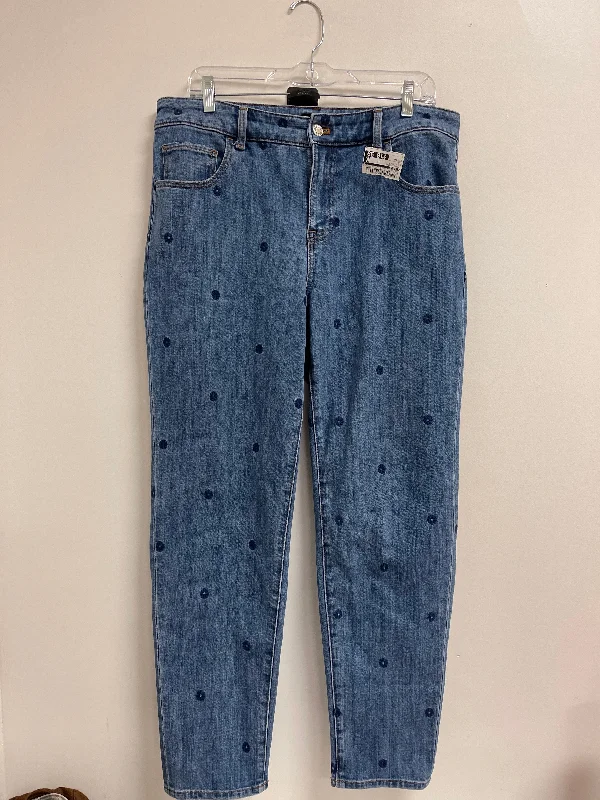 women's denim jeans with frayed edgesJeans Skinny By Talbots In Blue Denim, Size: 10