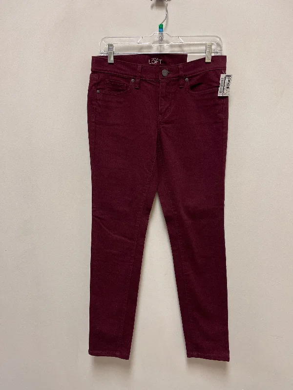 women's denim jeans with pocketsJeans Skinny By Loft In Red, Size: 6p