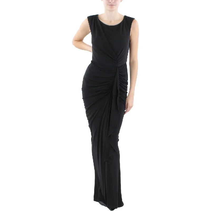 Scoop-Neck DressDonna Karan Womens Gathered  Evening Dress