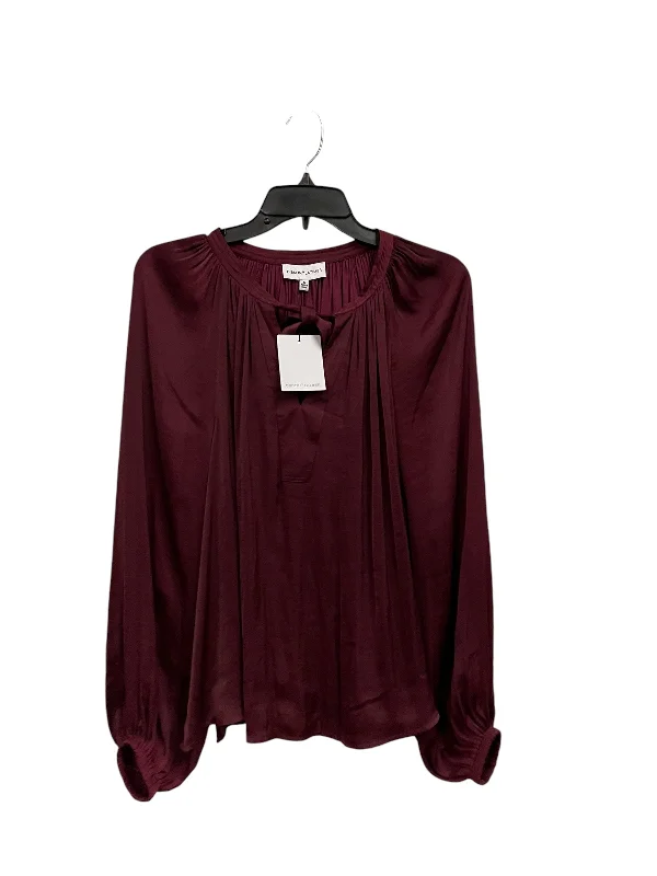 women's tops for smart casual looksTop Long Sleeve By Gibson And Latimer In Red, Size: S