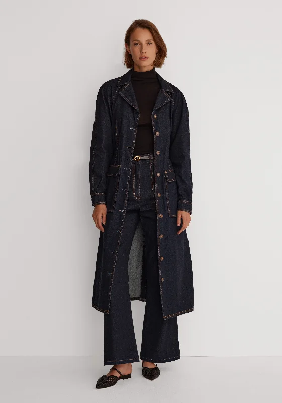 women's coats for glamorous eveningsBoston Denim Shirt Dress_Indigo