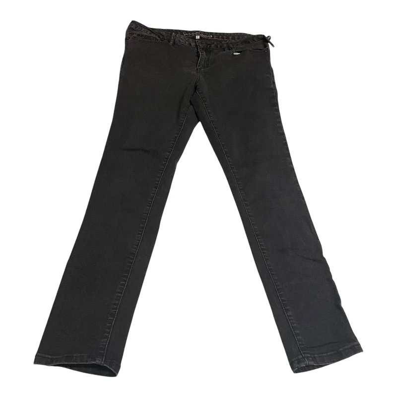 women's denim jeans with frayed edgesJeans Skinny By Chip And Pepper In Black Denim, Size: 12