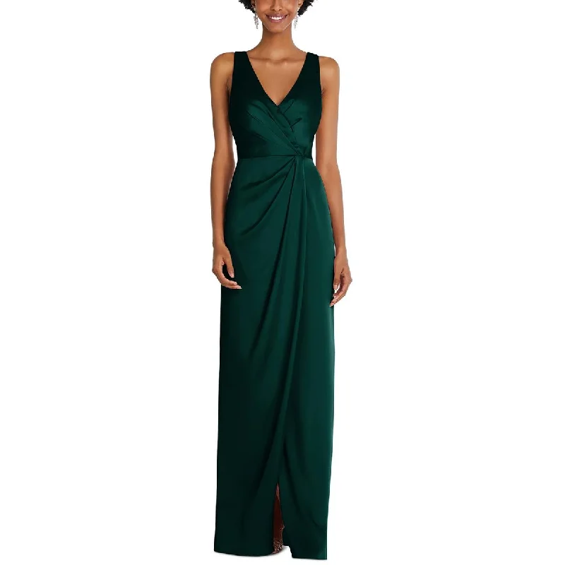 women's formal dressesAfter Six Womens Faux Wrap Long Evening Dress