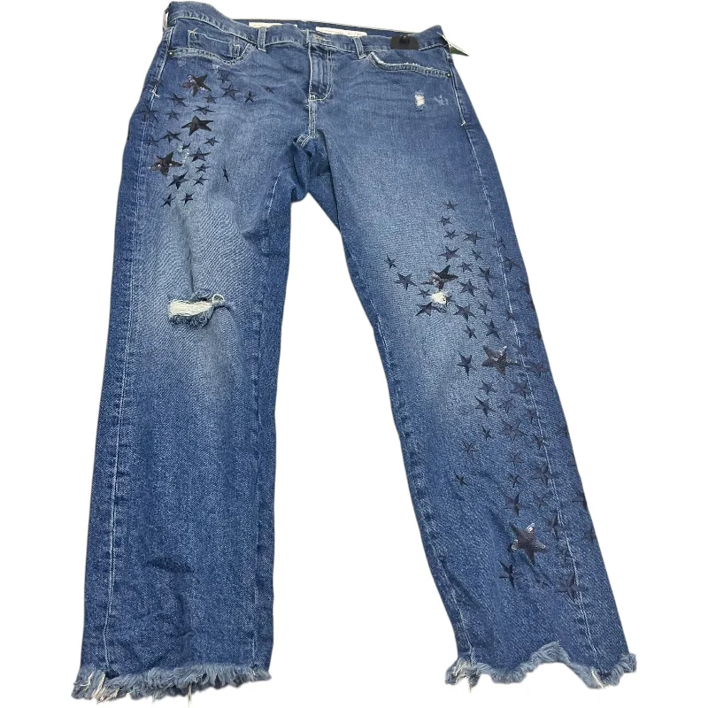 women's denim jeans with sequinsJeans Boyfriend By Pilcro In Blue Denim, Size: 10