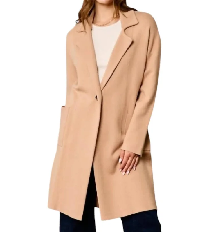 women's coats for snowboardingWide Collar Coat In Latte