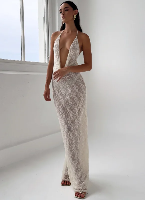 Evening DressChampagne Coastline Maxi Dress - Ivory