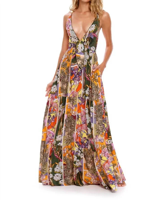 women's sustainable dressesFairy Suki Maxi Dress in Multi