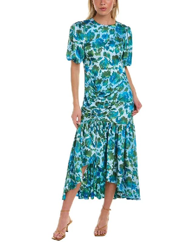 women's wrinkle-resistant dressesAMUR Trissa Ruched Maxi Dress