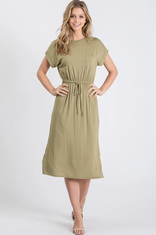 women's club dressesAurora Midi Dress in Olive