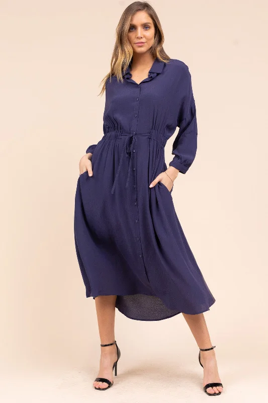 Evening DressVivian Midi Dress in Navy