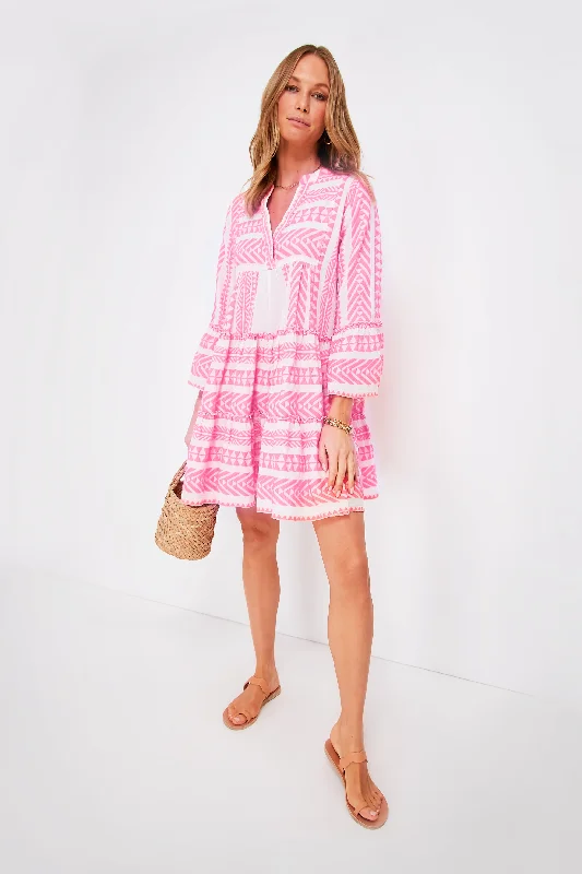 women's striped dressesPink and White Ella Mini Dress