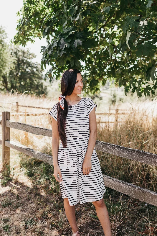 Minimalist DressBecky Striped Midi Dress