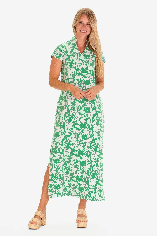 women's glam dressesThe Gaia Maxi Dress in Green Garden