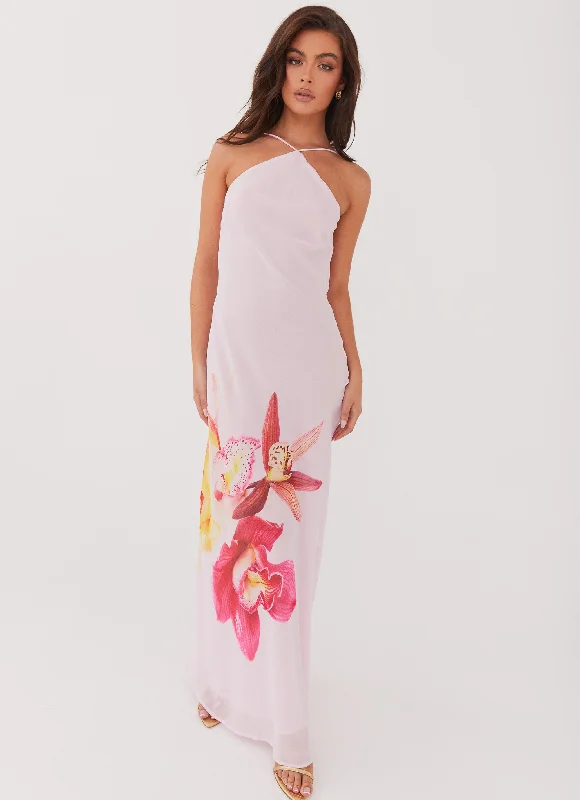 women's lightweight dressesBlossom Hearts Maxi Dress - Pink Peony