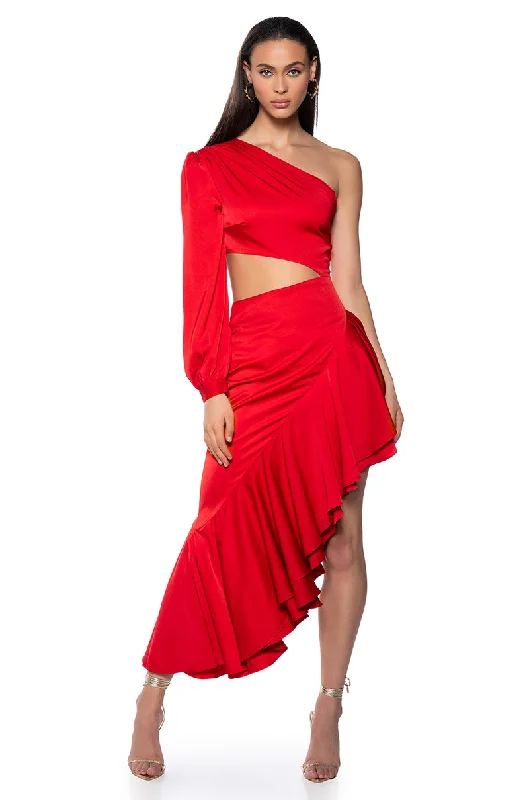 women's handmade dressesCHA CHA CUT OUT HIGH LOW MAXI DRESS