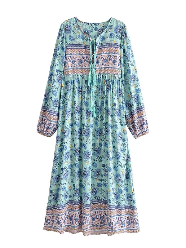 women's pastel dressesFLORA Midi Dress - Green