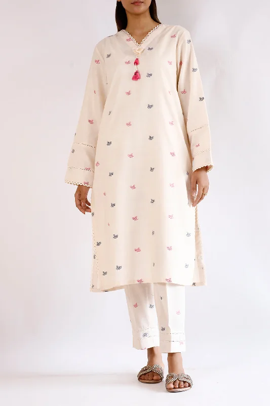 Cotton Jacquard Stitched 2 Piece (Shirt/Trouser)