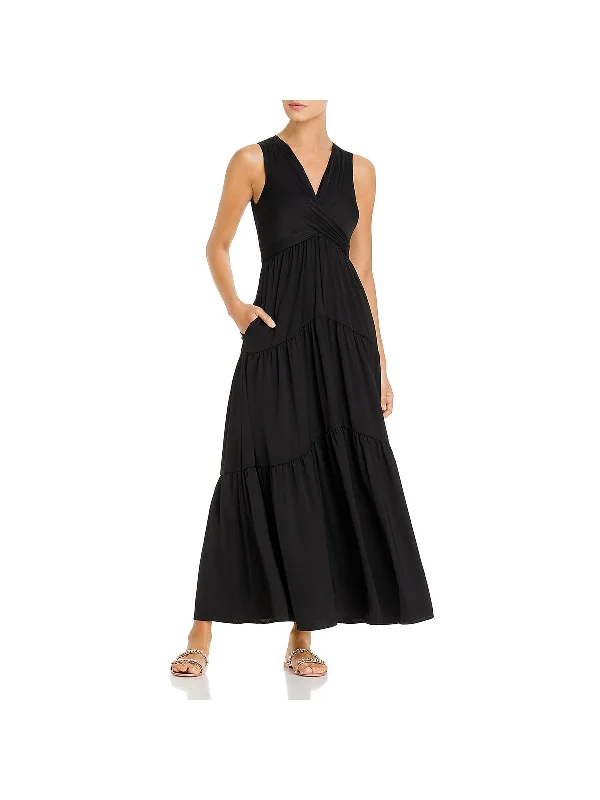 women's pear-shaped body dressesCourtnie Womens Sleeveless Evening Maxi Dress